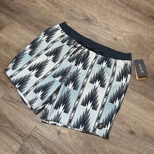 NEW Roark Shorey Men's Size M 16" Shorts Swim Trunks Poncho Agave Elastic Waist